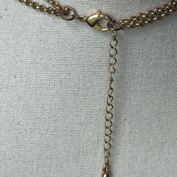 Art Nouveau Necklace with Faux Rose Quartz - Picture 3 of 3